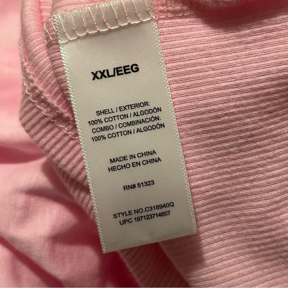 VINCE CAMUTO NWT Women's Pink Peony Short Puff Sleeve Ribbed Top XXL - Picture 11 of 14
